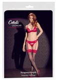Cottelli Legwear Kousen Black/red L