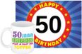 Bellatio Decorations Koffiemok 50 Jaar Vrouw Dikke Pech met Wenskaart