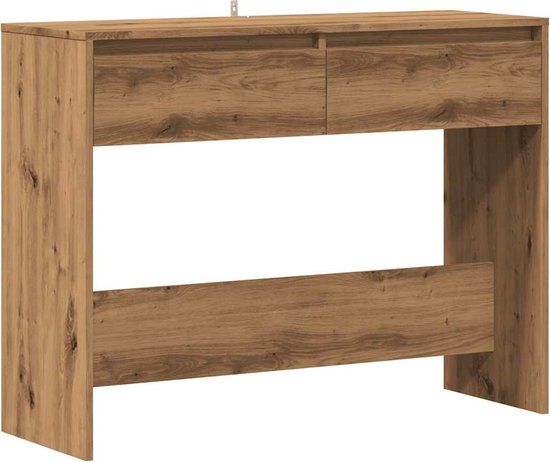 vidaXL Wandtafel 100x35x76,5 cm bewerkt hout artisanaal eikenkleurig