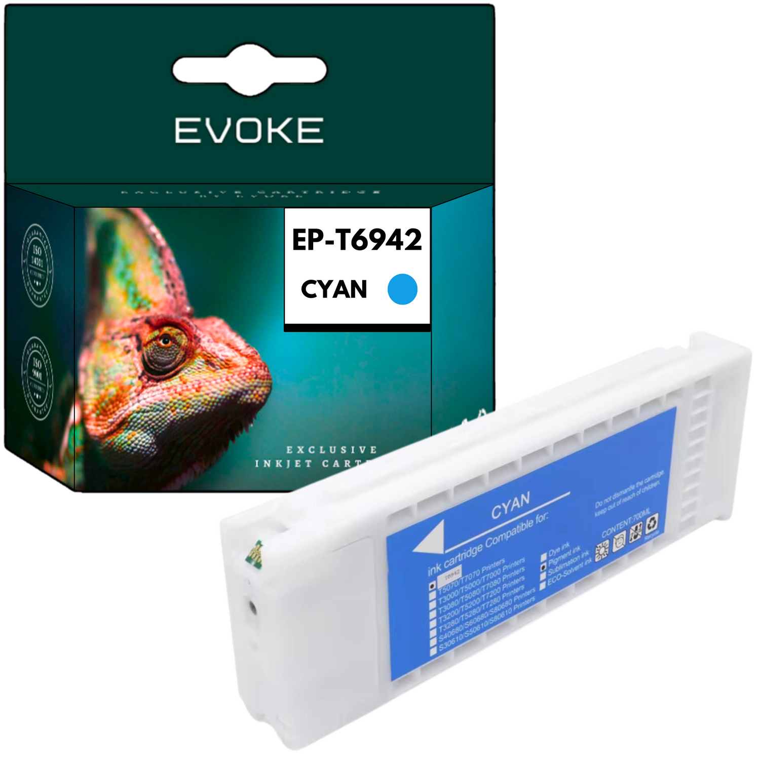 EVOKE Epson Printer Inkt Voor Epson T6942 Blauw (Cyaan) | 700 Ml | C13t694200