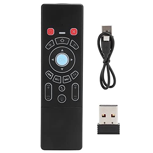 ciciglow Air Mouse Remote, Air Remote Mouse Toetsenbord 2.4G 6-Assen Gyroscoop Touchpad Verlicht voor Android/Smart TV Box PC