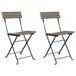 VidaXL Tuinstoel Terras Polyrattan, Staal Grijs (2 stuks)