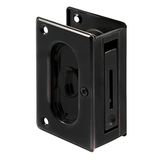 Prime-Line Products N 7368 Pocket Door Privacy Lock with Pull, 3-3/4-Inch, Classic Bronze