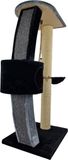 Topmast Krabpaal Moondream - Grijs & Zwart - 60 x 50 x 125 cm - Met Kattenhuis, Hangmat & Krabplank - Krabpaal voor Grote Katten