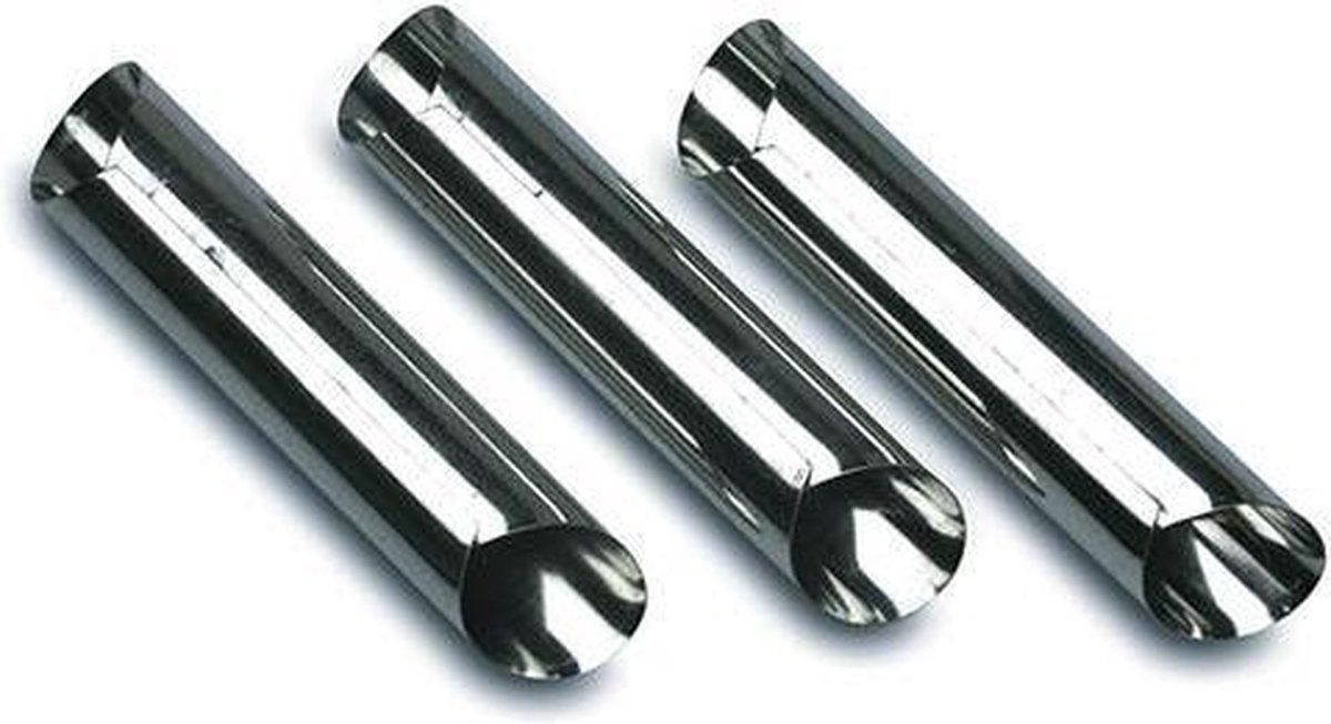 Decora 60212 Blik Siciliaanse Cannoli, Zilver, 14 x 9 x 5 cm