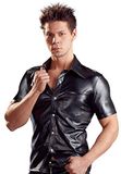 Svenjoyment OV-Großhandel Ruige Biker Wetlook Shirt met Studs Zwart XXL