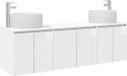 vidaXL Badkamerkastenset 3 st Hoogglans Wit 49,5 x 44,5 x 66 cm