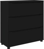 vidaXL Opbergkast 80 x 31 x 81 cm Bewerkt hout Zwart