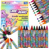 Sarcia.eu Care Bears JUMBO waskrijtjes voor kinderen, dikke schoolkrijtjes, set van 12 kleuren