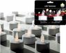 Sans marque Bougies chauffe-plat LED - blanc - 10x pièces - lumière blanc chaud