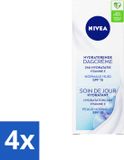 NIVEA Essentials Dagcrème - Hydraterende Gezichtscrème - Normale Huid - SPF 15 - 4 x 50 ml