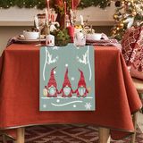 Goodivery Chemin de table avec motifs de Noël - Gris, Polyester, 183 cm