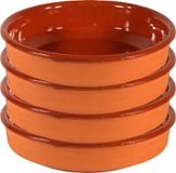 Merkloos / Sans marque Gerimport Tapas bord/schaal - 8x - Sevilla - 18 cm - aardewerk - oranje - serveerschaal
