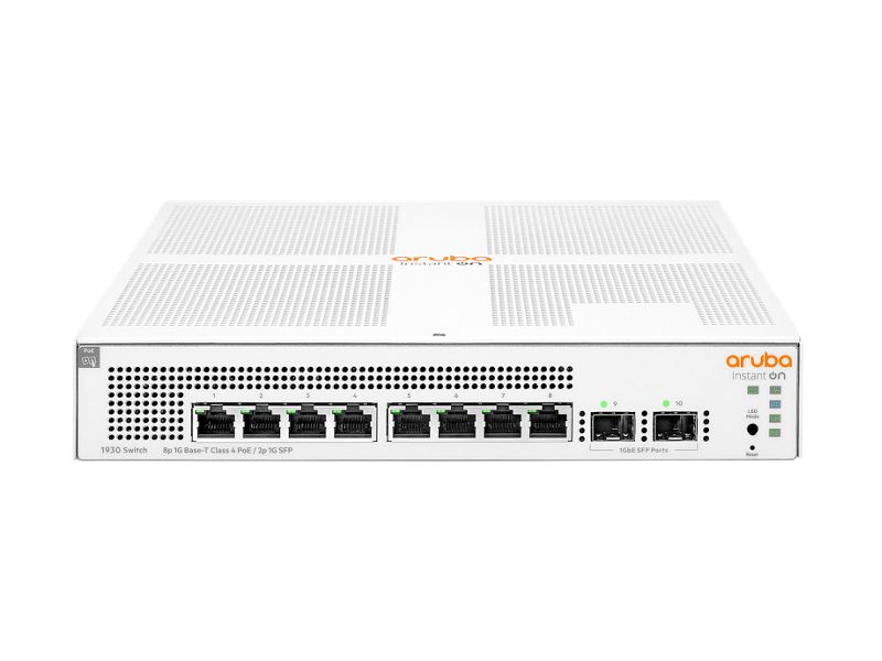 Aruba Instant On 1930 8-Port Gigabit Ethernet PoE Switch - Managed - 1U - White