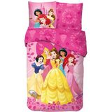 Disney Princess Arlis Beddengoedset, omkeerbaar dekbedovertrek 140 x 200 cm, kussensloop 63 x 63 cm, 100% katoen (prinses beddengoed, 140 x 200 cm)
