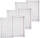 5Five Serviette de cuisine Traditionnel - set van 6x pièces - gris/blanc - coton - 70 x 45 cm
