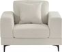 Vente-unique Fauteuil in beige textuurstof - JAMOLO