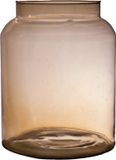 Hakbijl Glass Bloemenvaas Shape - transparant amber - eco glas - 19 x 25 cm - Melkbus vaas