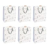 Eurowrap - X-30924-2Cpack - Set van 6 Kerstcadeauzakken - Groot Formaat 26,5x14x33cm - Berg - 210g