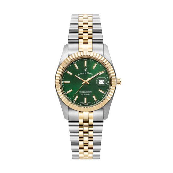 Jacques du Manoir JWN01703 Inspiration Herenhorloge - Quartz - Groen - Staal - 40 mm