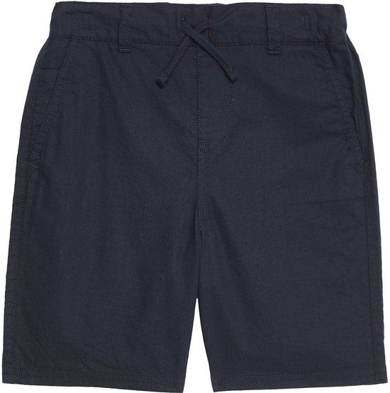 Lyle &amp; Scott Lyle & Scott Jongens Linen Blend Short Broeken - Donkerblauw - Maat 164/170