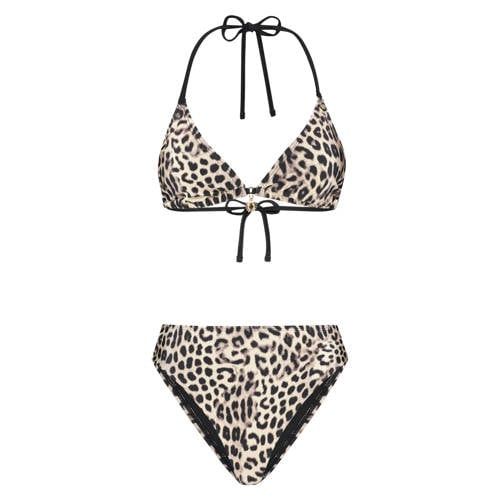 Shiwi The Sunshine Brand Liz voorgevormde triangel bikini set beige/zwart