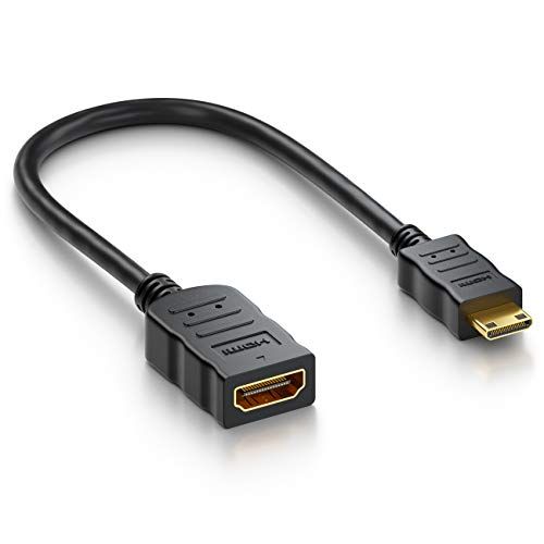 deleyCON HDMI-Adapterkabel Portsaver Mini HDMI Stekker naar HDMI-Bus - 4K UHD