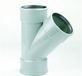 Dyka Réduction T 3x manchon raccordement manchette 45° classe 41 PVC gris label BRL52100/BRL52200 125 x 125mm