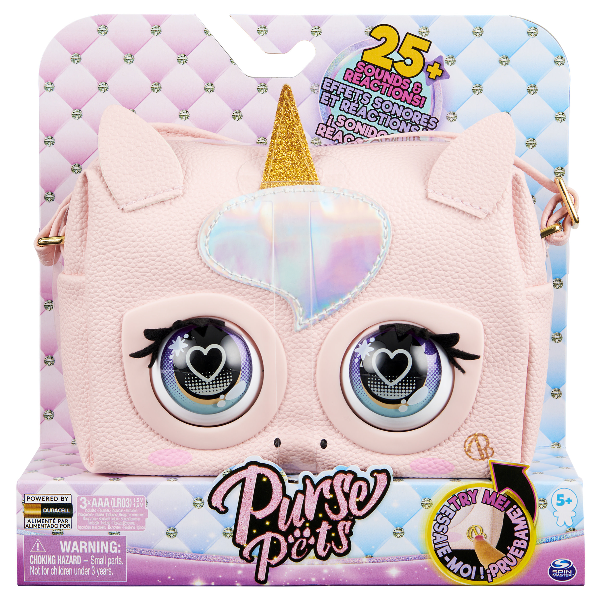 Spin Master Purse Pets  Purse Pets - Glamicorn Eenhoorn Interactieve Tas en Knuffel met meer dan 25 geluiden en reacties