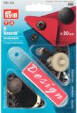 Prym Naaivrijdrukknopen ANORAK Spirit 20 mm oudzilver 6 st.