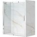 BALNEO Porte de douche battante 110x195 cm en verre trempé transparent anticalcaire de 6 mm avec cadre chromé