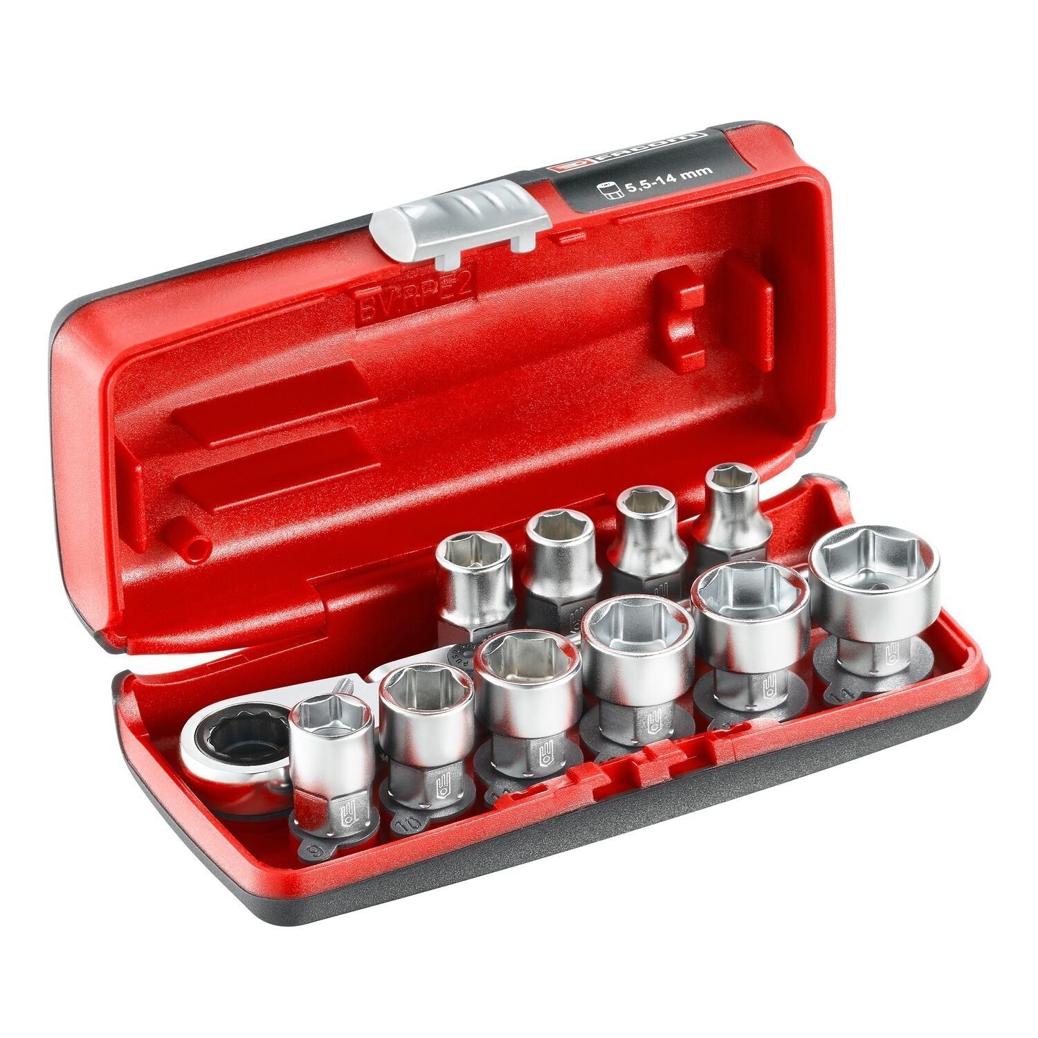 Doppenset 1/4" 6-kant met Doorsteekratel R.180HX - RXPICOPB