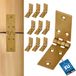 KOTARBAU Kistenband 10 stuks meubelscharnieren van verzinkt staal voor deurbovenkant 100 x 25 mm