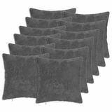 vidaXL Kussensloop Donkergrijs 45 x 45 cm - 12 stuks