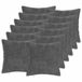 vidaXL Kussensloop Donkergrijs 45 x 45 cm - 12 stuks