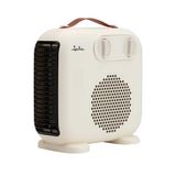 JATA JCTV1206 ventilatorkachel, laag stroomverbruik, badkamerverwarming, 2000 W, 2 standen, ventilator, 2 posities: horizontaal en verticaal, kantelbeveiliging, draaggreep, compact: 24 x 12,5 x 24 cm