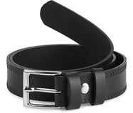 Ladeheid Kinderriem – Riem - Jongens - Broekriem - Verstelbaar - Leer – Zwart-2 – 65 cm