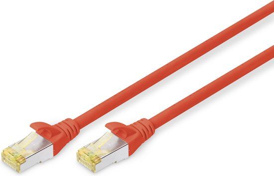 Digitus DK-1644-A-020/R RJ45 Netwerkkabel, patchkabel CAT 6A S/FTP 2.00 m Rood Halogeenvrij