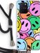 Case Company® - Samsung Galaxy Note 10 Lite Hoesje met Koord - Smiley N°1 - Zwart - TPU