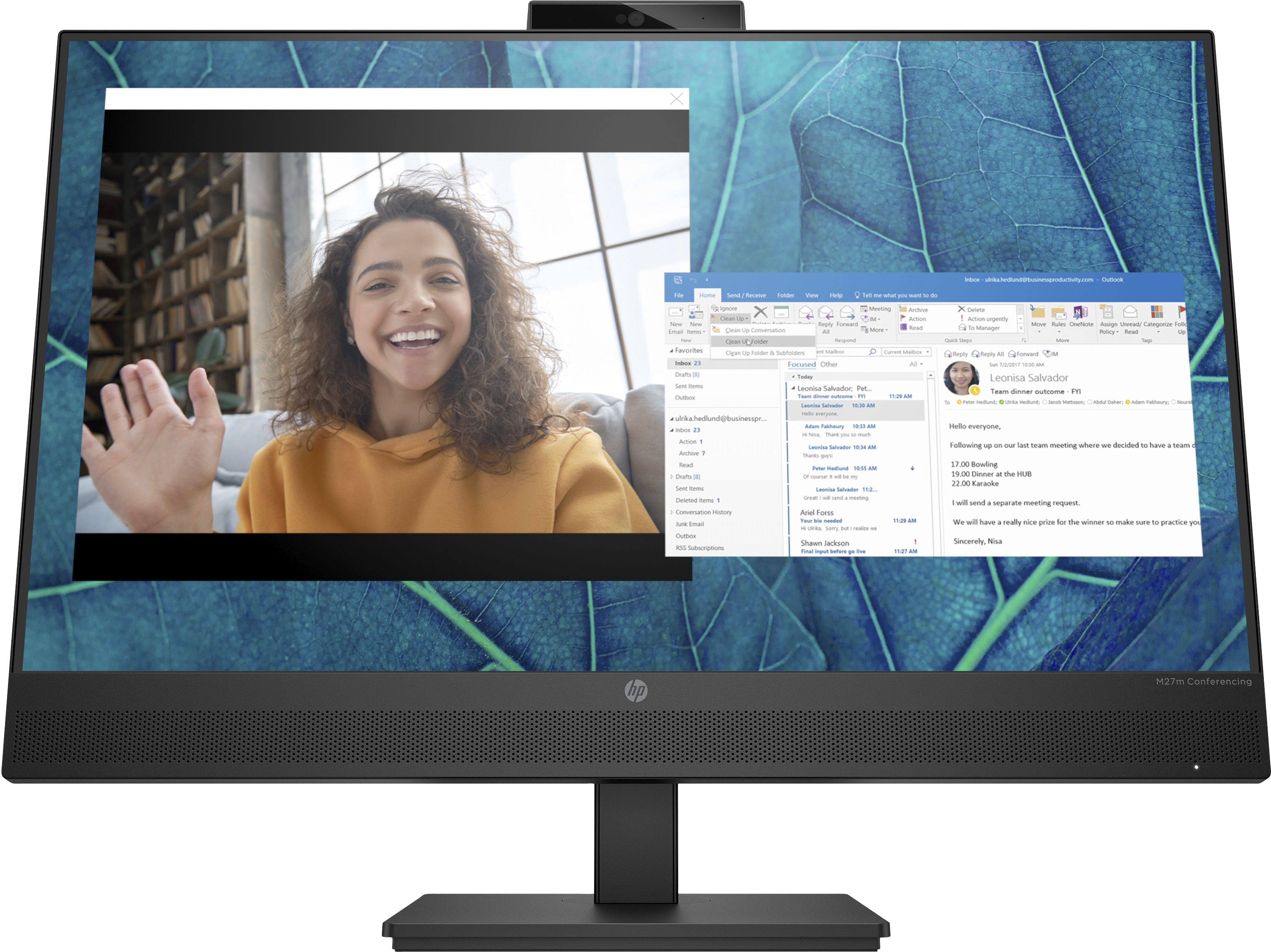 HP M27m 27" Full HD Conferencing Monitor with Webcam