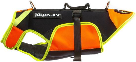 JULIUS K9 IDC® Multifunctional dog vest 3 in 1 neon maat Medium
