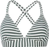 Protest Mixsuperol – Triangel bikini top Dames – Kruisbanden – Uitneembare vulling – Mix & Match – Veggie Green – Gestreept – XXl