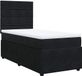 vidaXL Boxspring met matras fluweel zwart 80x200 cm