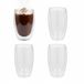 Merkloos Chocolademelk glazen - 6x - dubbelwandig - 450 ml - D9 x H15 cm