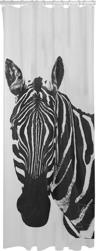 Sealskin Zebra Douchegordijn 180x200 cm - Zwart / Wit