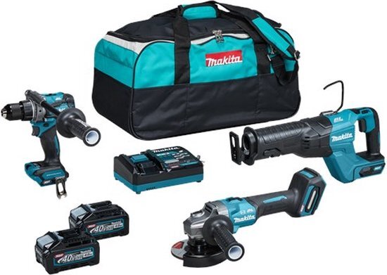 Makita DK0159G301 XGT 40V Max Li-ion Accu 3-delige Combiset (2x 4.0Ah Accu) In Tas