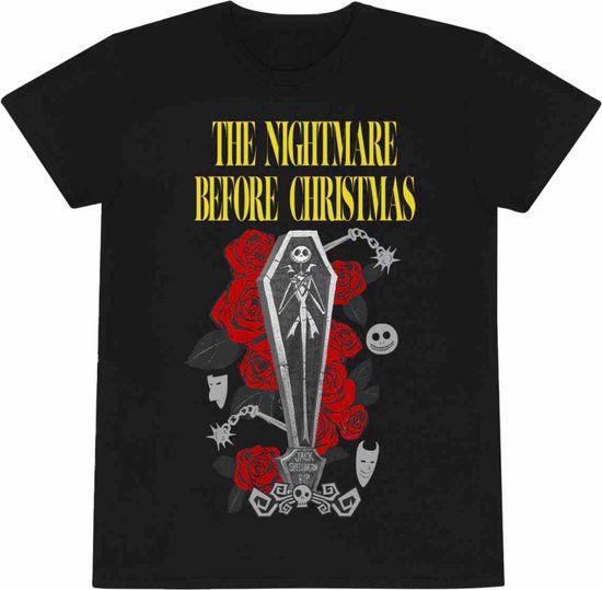 The Nightmare Before Christmas Jack Coffin Heren T-shirt - zwart - S