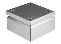 RS PRO Roestvrijstalen klemkast IP66, BxDxH 150mm x 150mm x 80mm