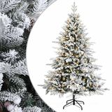 vidaXL Kunstmatige Hinged Kerstboom 120 cm 150 LED's Warmwit