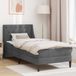 vidaXL Bedframe met matras Donkergrijs 100 x 200 cm Fluweel